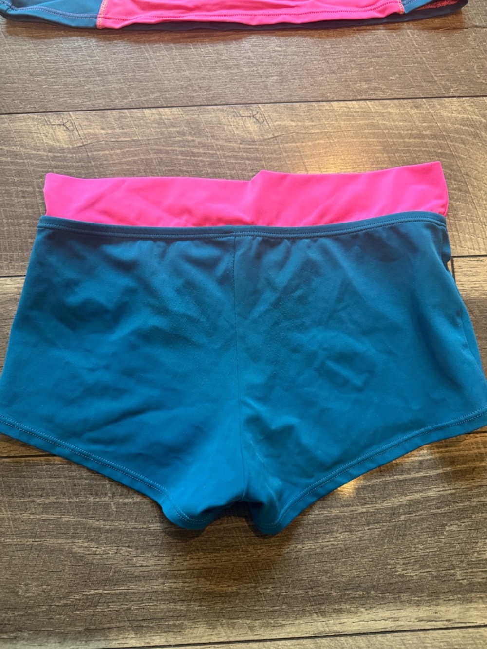 Nike Hot Pink and Teal Athletic Tankini Set - Picture 6 of 11